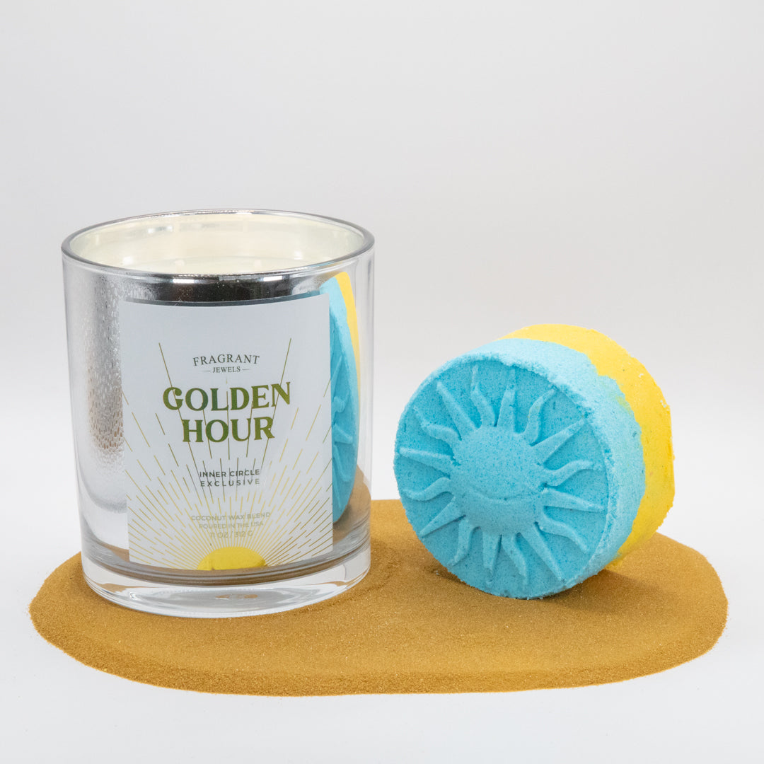 Golden Hour - Candle and Bath Bomb Set