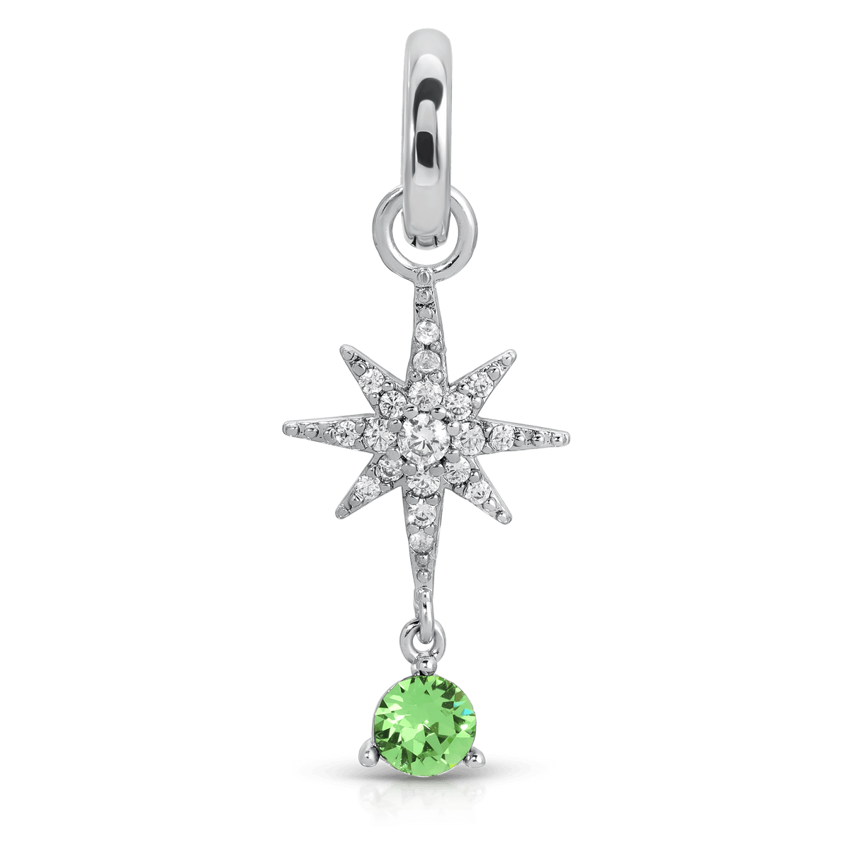 August Peridot Birthstone Charm - Star
