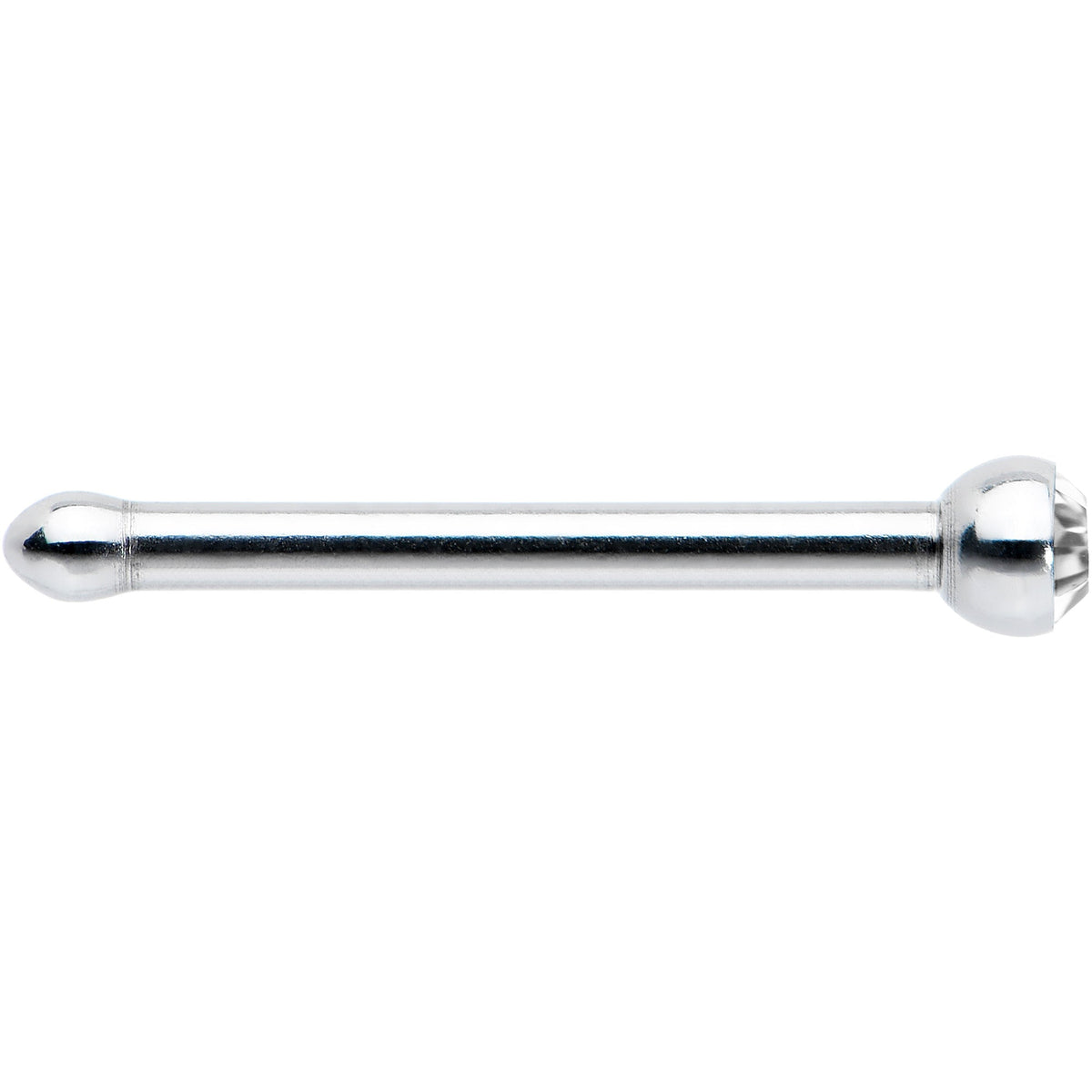 20G Stainless Steel Crystalline Gem Micro Nose Bone