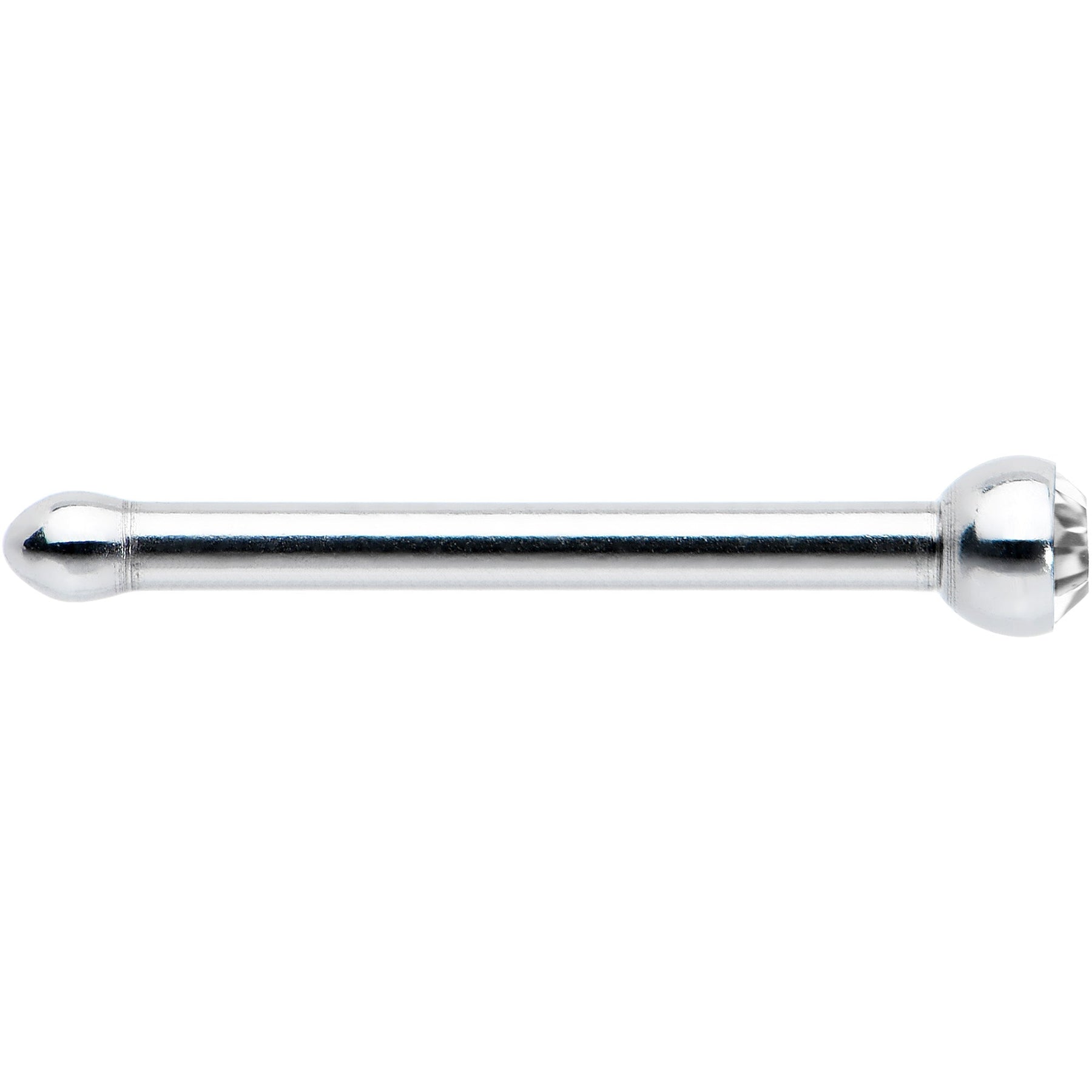 20G Stainless Steel Crystalline Gem Micro Nose Bone