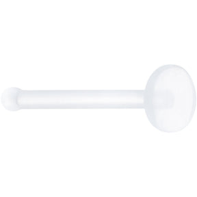 20G Clear Flat Bioplast Nose Retainer