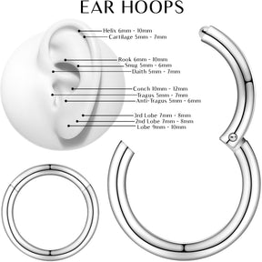 16G 5/16 Stainless Steel Hinged Segment Ring