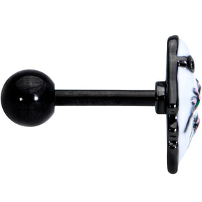 16G 1/4 Black Hipster Ghost Halloween Tragus Cartilage Earring