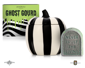 Ghost Gourd - Ceramic Candle and Bath Bomb Set