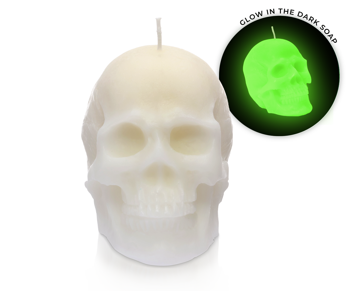 Glow Skull Pillar Candle (without Jewelry)