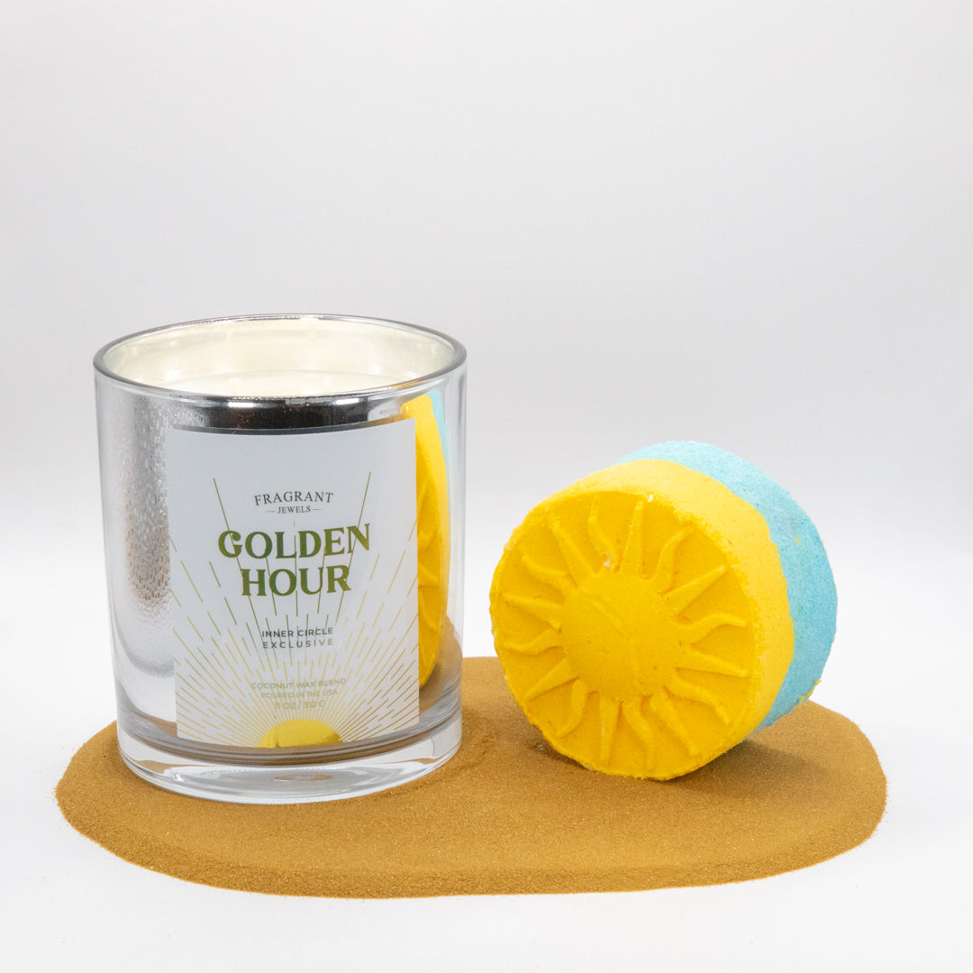 Golden Hour - Candle and Bath Bomb Set