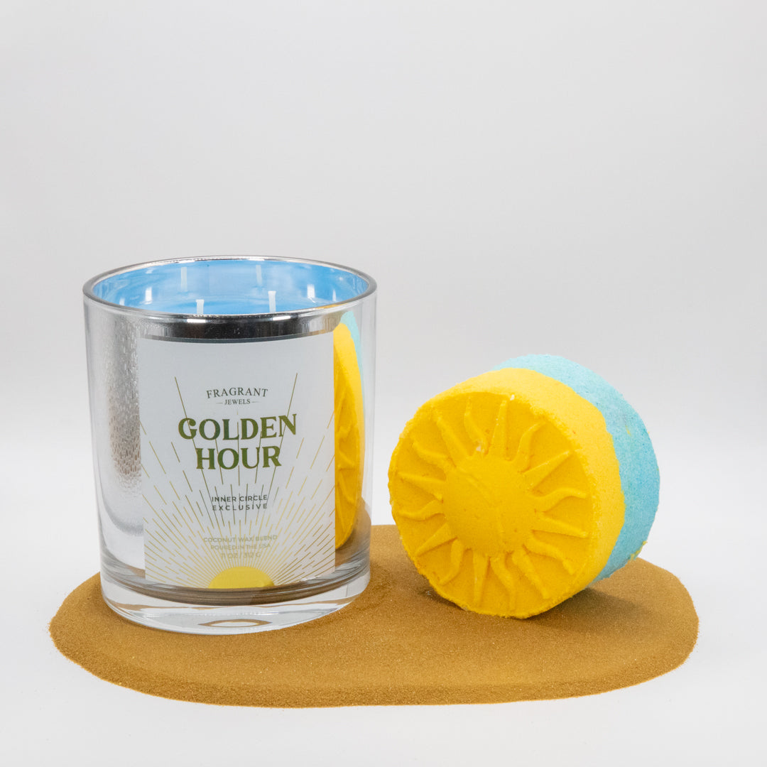 Golden Hour - Candle and Bath Bomb Set