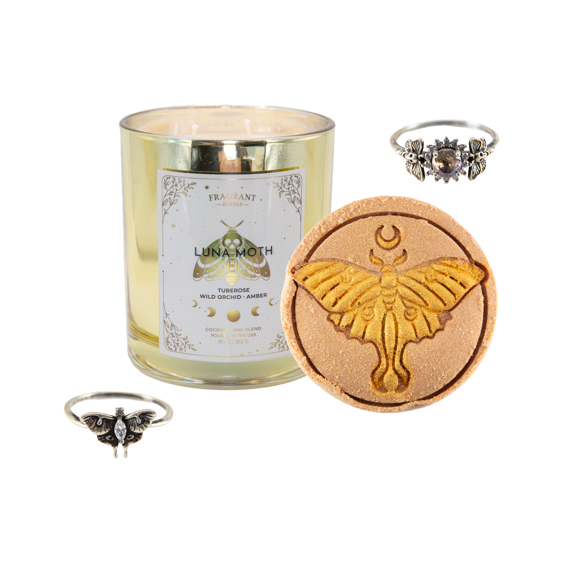 Luna Moth - Candle and Bath Bomb Set - Subscription Box