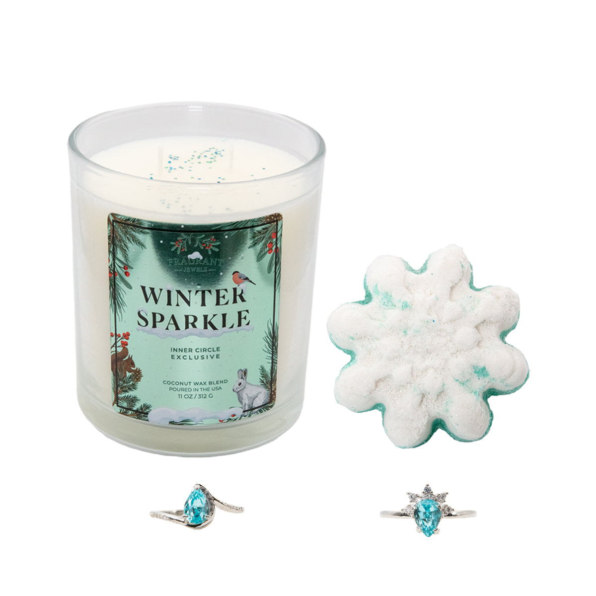 Winter Sparkle - Candle and Bath Bomb Set - Subscription Box