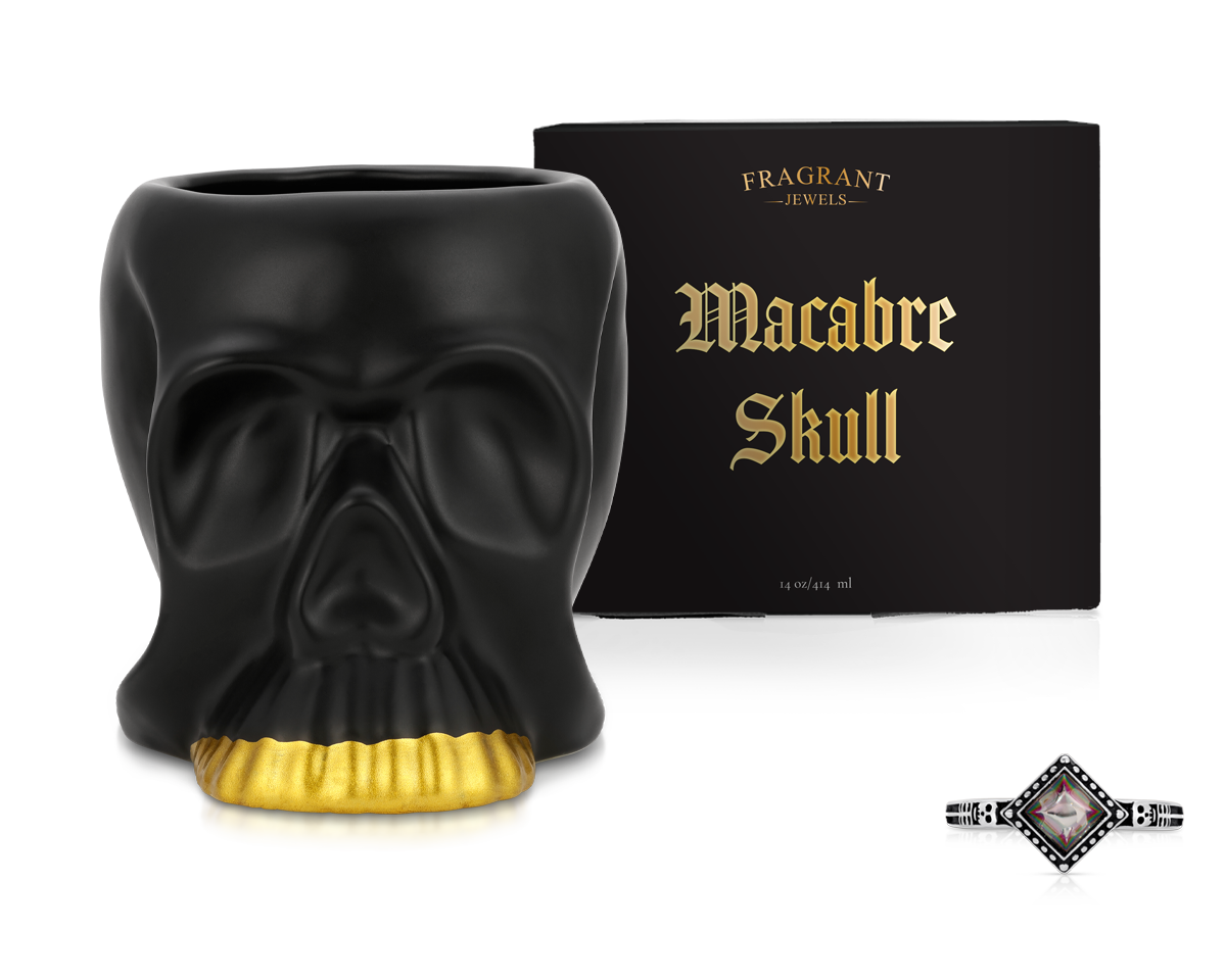 Macabre Skull - Jewel Candle Ceramic