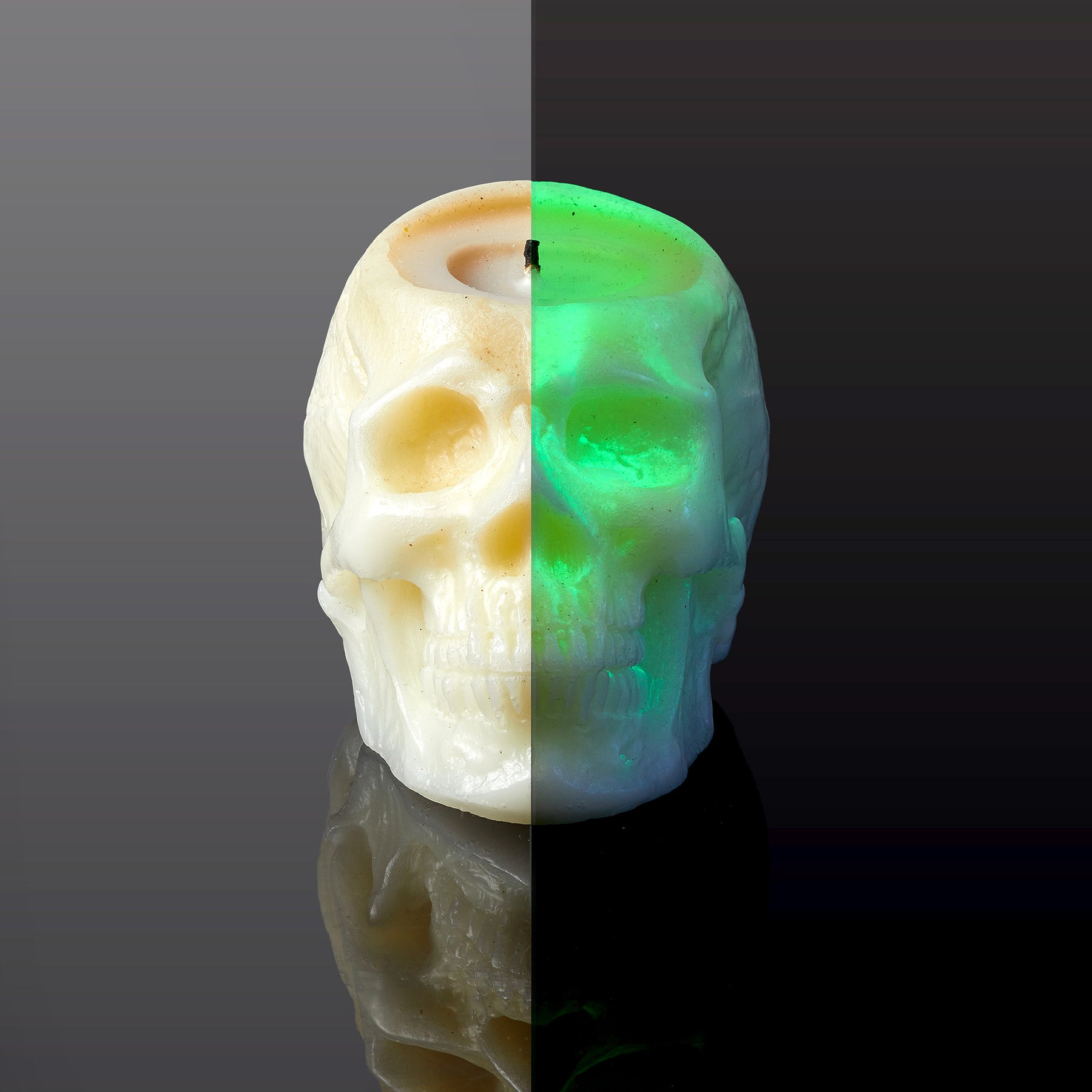 Glow Skull Pillar Candle (without Jewelry)