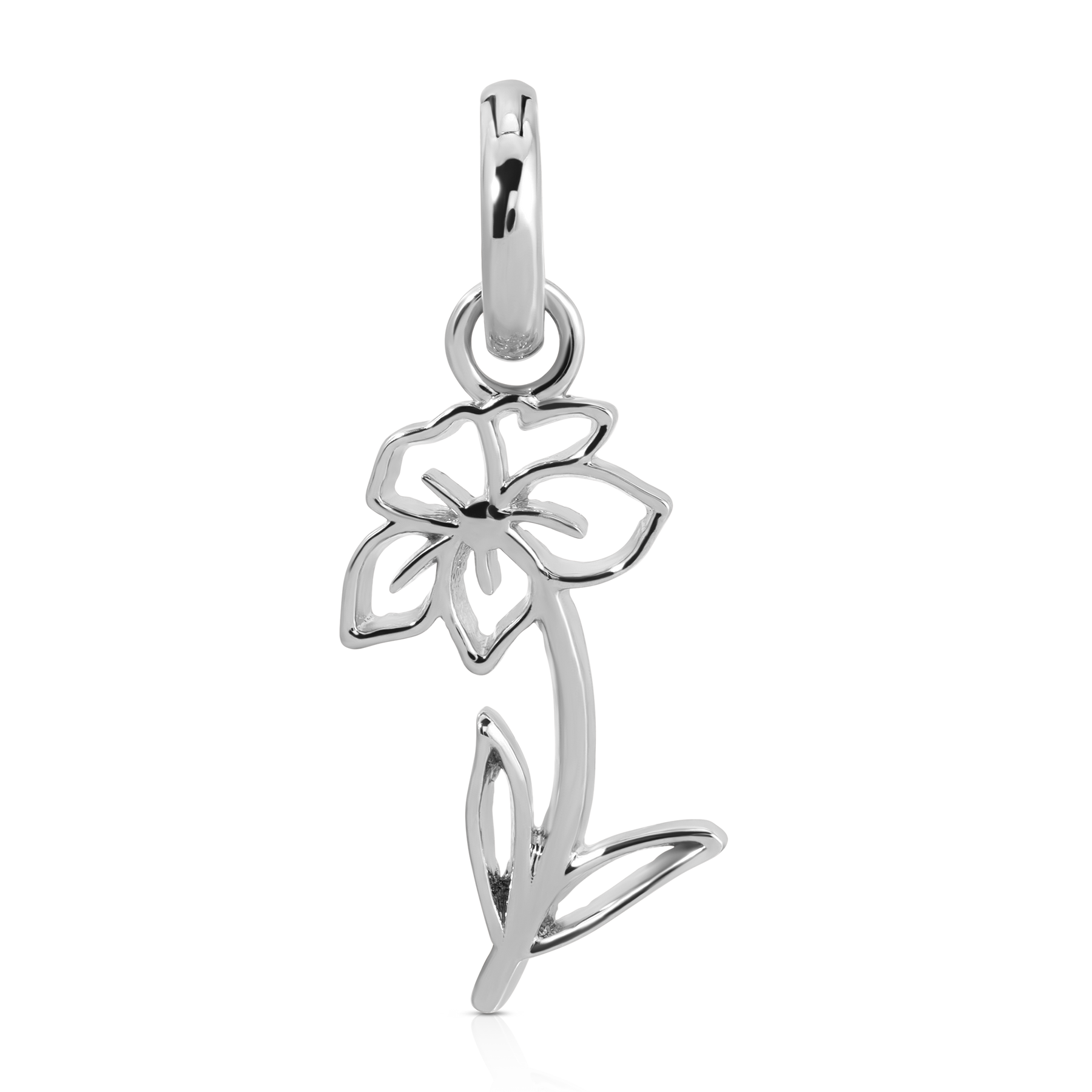 March Aquamarine Birthstone Charm - Flower (Daffodil) (Rewards Store)