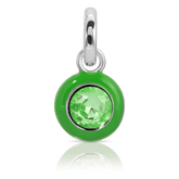 August Peridot Birthstone Charm - Round