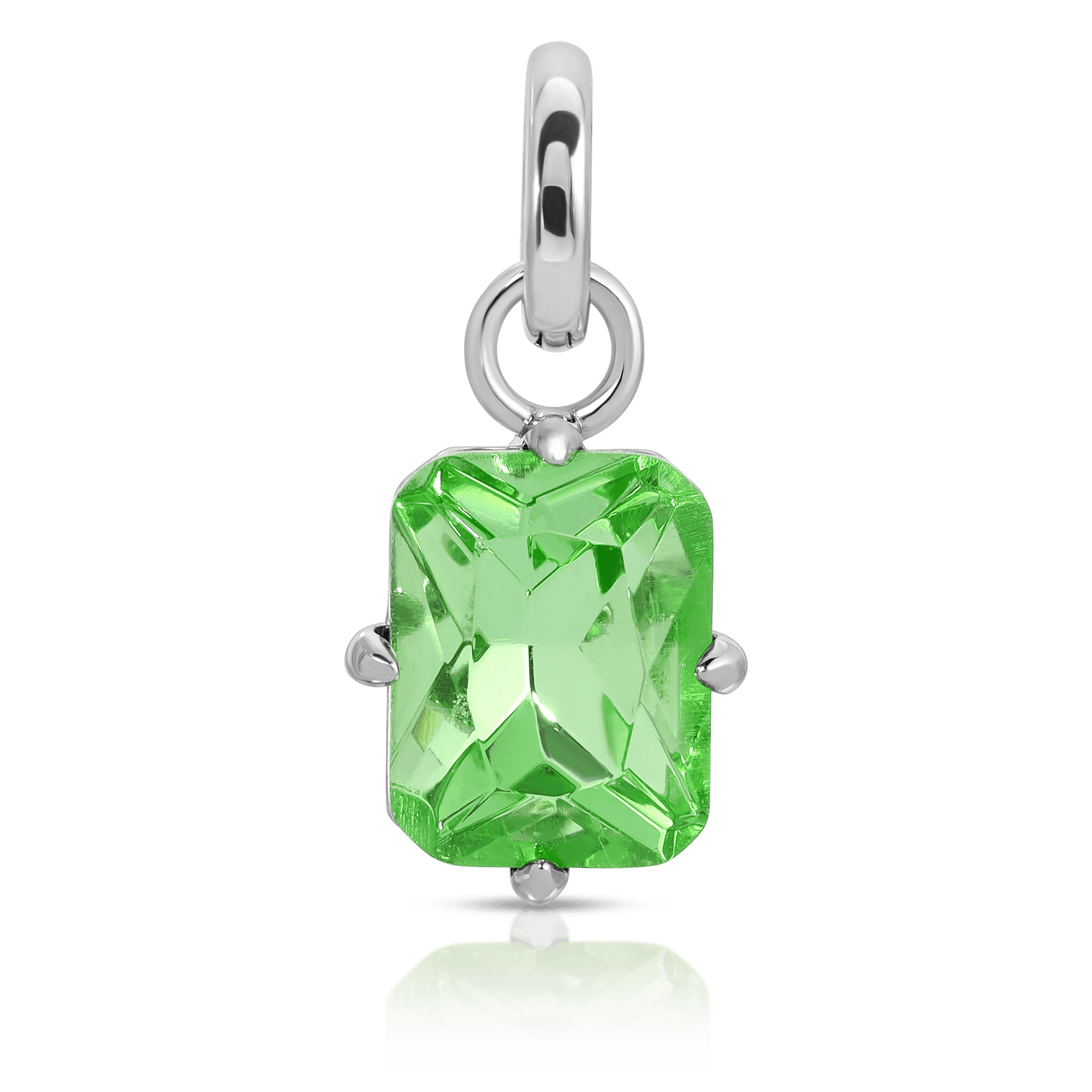 August Peridot Birthstone Charm - Emerald