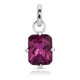 February Amethyst Birthstone Charm - Emerald