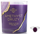 Amethyst Druzy - Jewel Candle