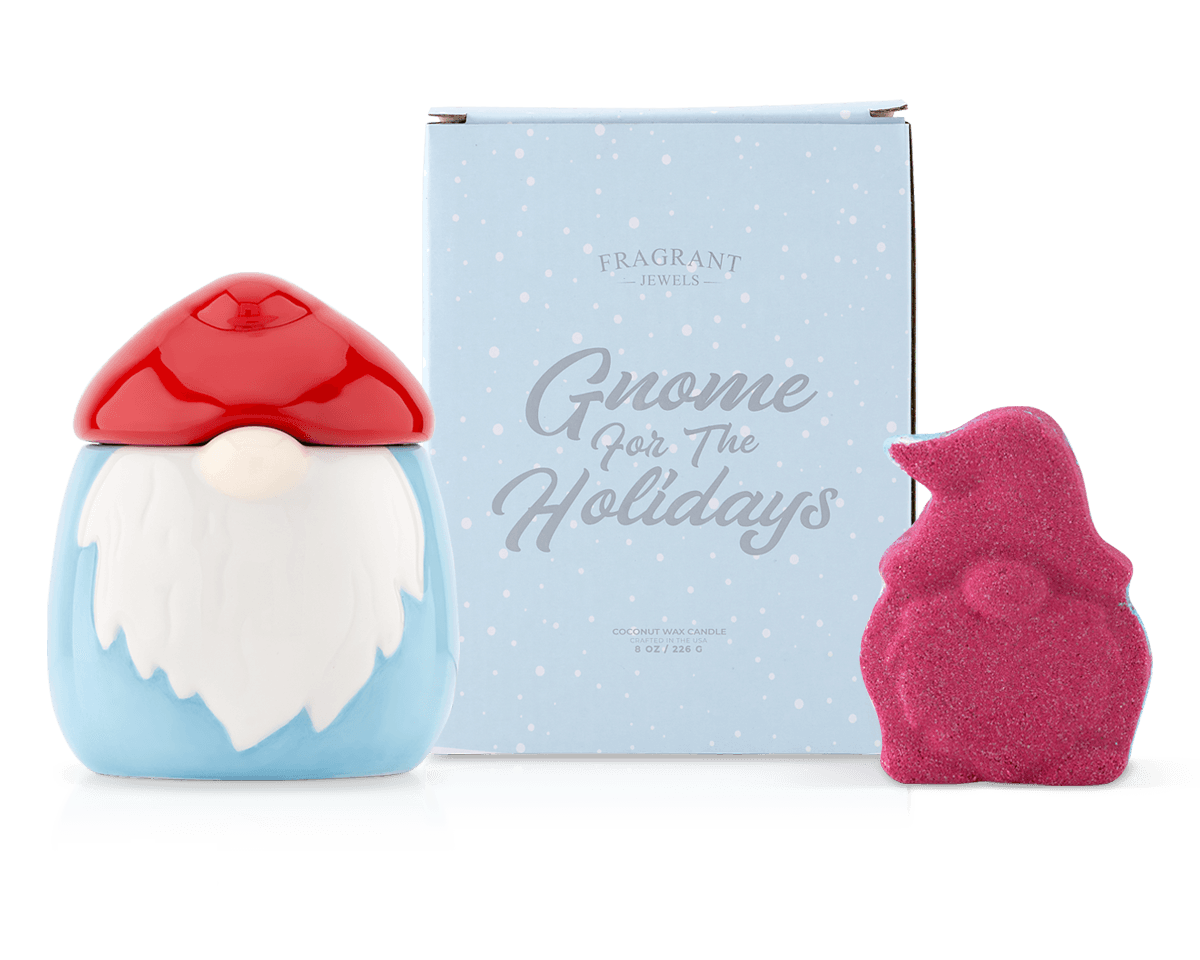 Gnome for the Holidays - Candle and Bath Bomb Set (Without Jewelry)