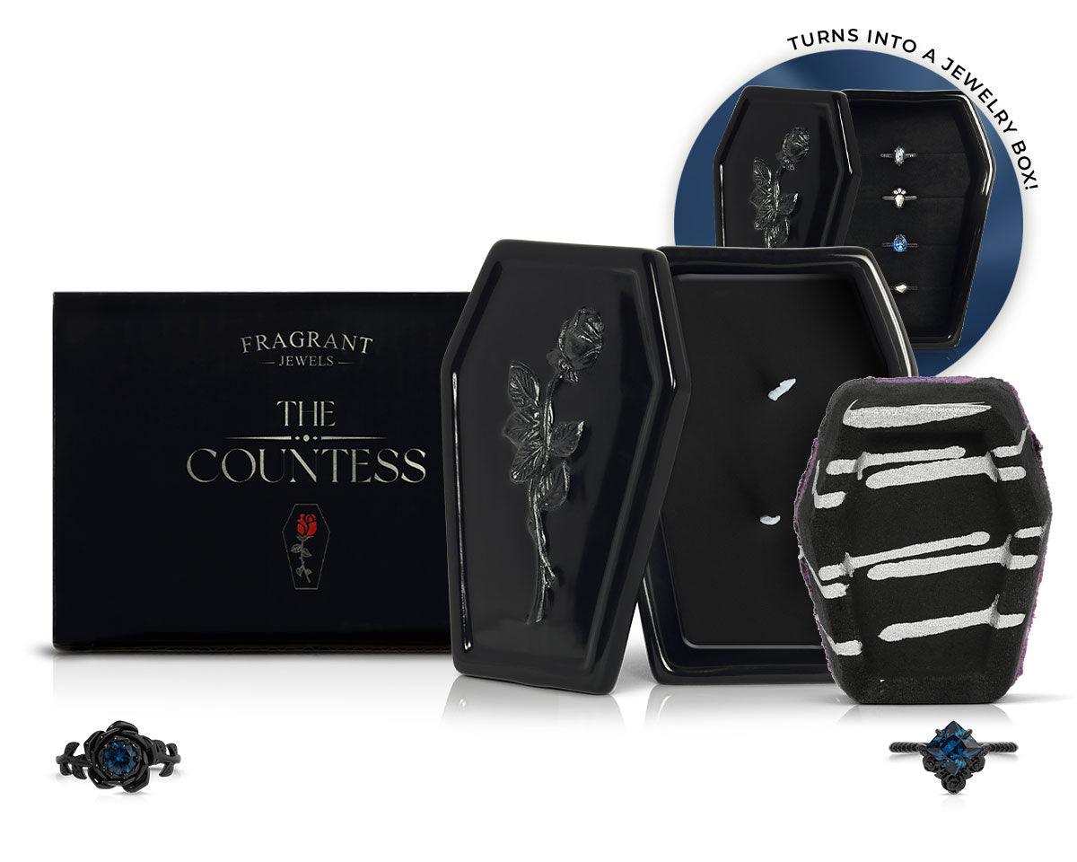 The Countess - Candle Jewelry Box and Bath Bomb Set